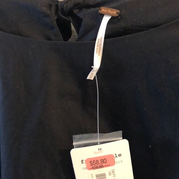 Free People Black long sleeve blouse - Picture 4 of 6